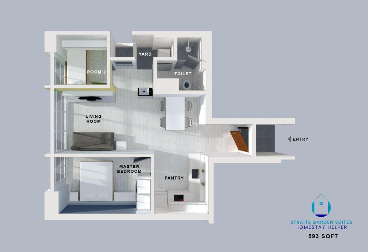 Straits Garden Suites By The Homestay Helper Georgetown Exterior foto